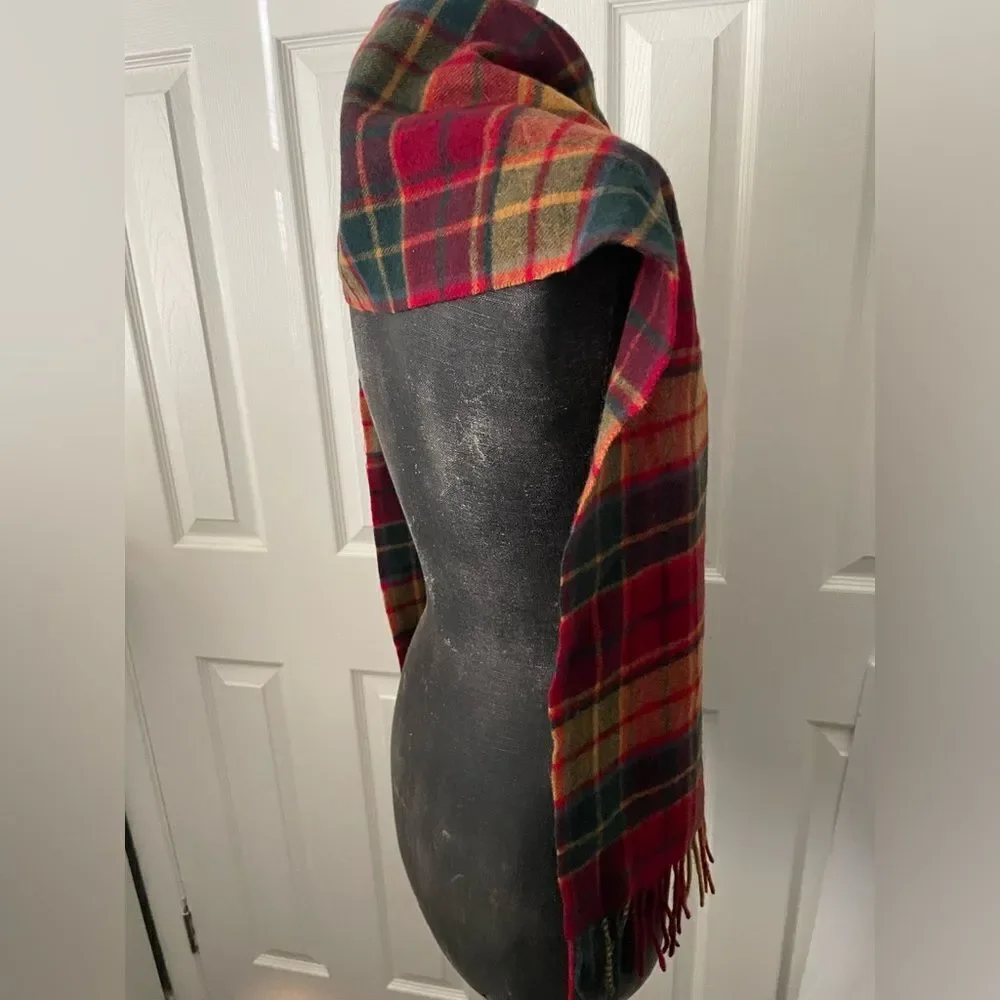 James Pringle Weavers Plaid Wool Scarf